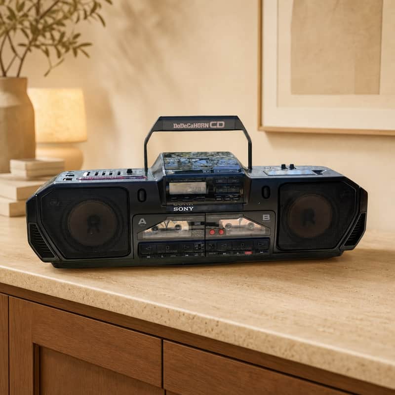 Sony CFS-DW 95 Rare Vintage Mint Boombox Warranty Tested Built-in Subwoofer 100V imagen 1