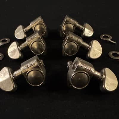 Grover 102N Relic Aged Nickel Rotomatic Tuners for Gibson Les Paul 10mm Bushing New image 2