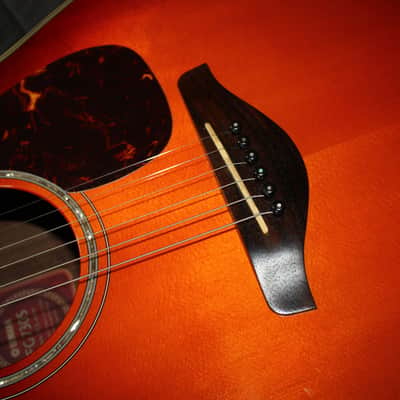 Yamaha FG730S Dreadnought Solid Sitka Top / Rosewood Acoustic Guitar 2008 Cherry Burst image 11