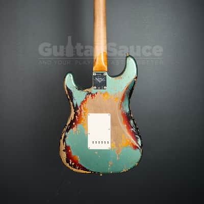 Fender Custom Shop 65 Stratocaster Super Heavy Relic Super Faded Aged  2025 - Sherwood Green Over 3 Tone Sunburst (COD 2141UG) image 14