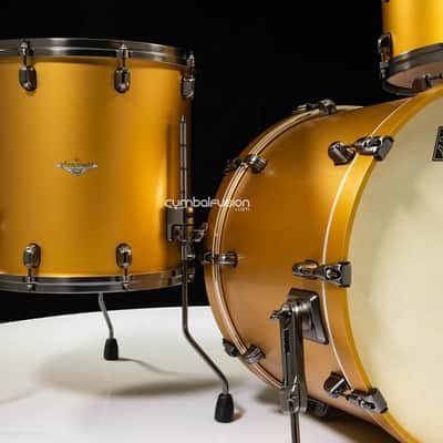 Tama Starclassic Maple 4pc Shell Pack - Satin Aztec Gold Metallic image 5