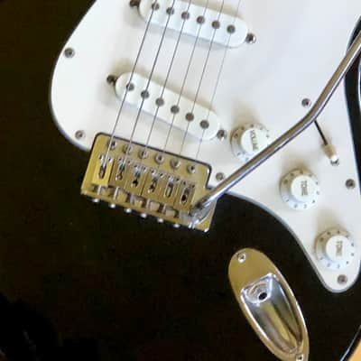 100% Original Vintage Spectrum Stratocaster Style Black Electric Guitar image 4
