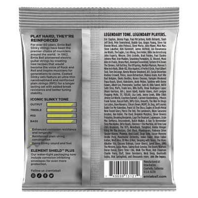 Ernie Ball 3121 RPS Coated Titanium Regular Slinky 10-46 image 2