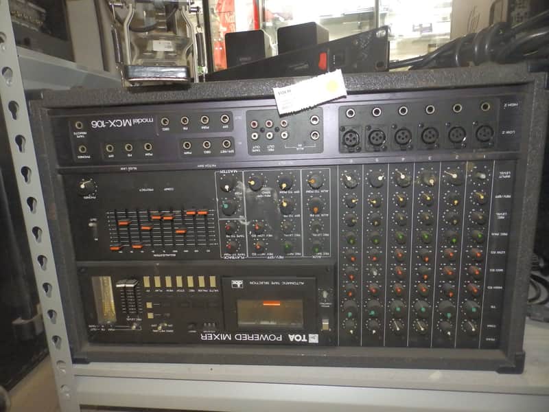 Toa MCX-106 Powered Mixer Graphic EQ Spring Reverb Cassette Deck DISCRETE PREAMPS & FULLY SERVICED! ⭐THE MONSTER!🦖 image 1
