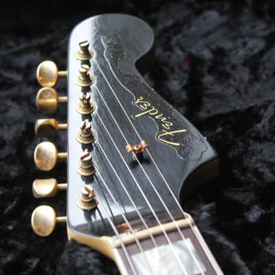 FENDER "Custom Shop 62 Jazzmaster JRN RW Aged Black, Gold Hardware" UNIQUE, 1 of 1 image 13