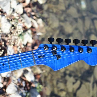 Custom Pre-order! Stratocaster HHH Metallic Blue Hot Rails 5-Way Coil Split image 8