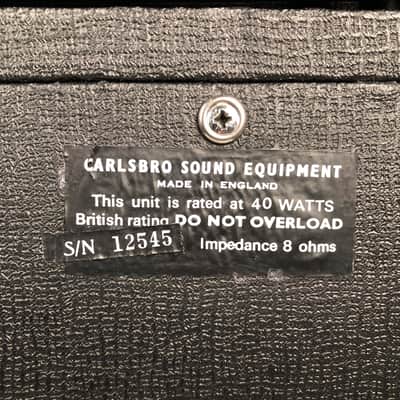 RARE 1970's Carlsbro CS 60 PA 60w Reverb Amp with 2x12 20w Celestian Towers image 5