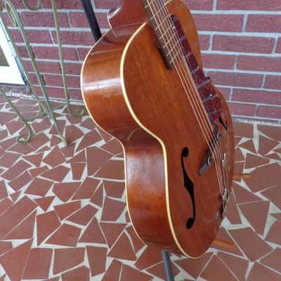 Kay Silvertone Mahogany Archtop Guitar w Case - Circa 1951 - All Hog image 11