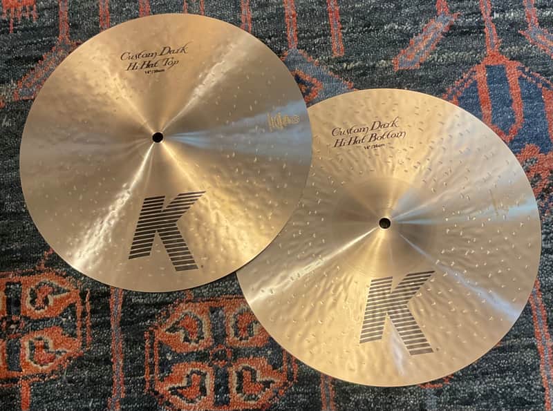 Zildjian K0945 14" K Custom Dark Hi-Hat Cymbals image 1