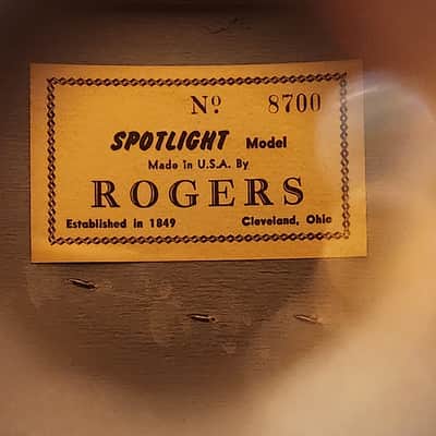 Vintage 1960s Rogers Spotlight 8x12" Rack Tom Drum Black Pearl Wrap image 11