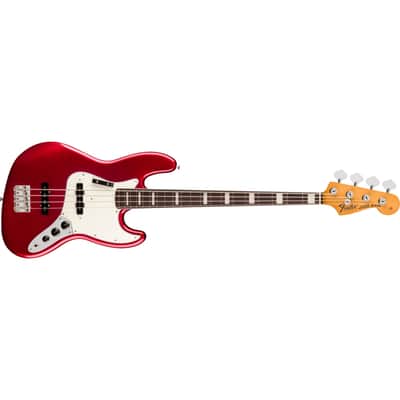 Fender Vintera III Early 70s Jazz Bass w/ Gig Bag - Candy Apple Red image 4
