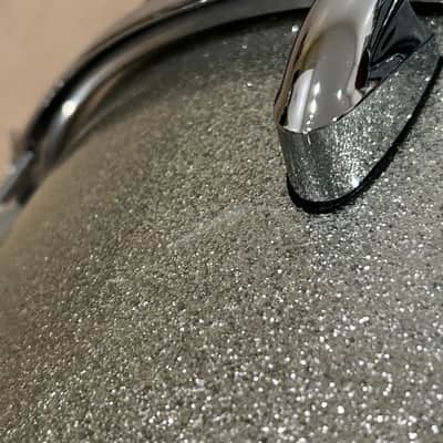 Yamaha 12x8 Maple Custom Absolute Mounted Tom Drum Silver Sparkle Made In Japan image 8