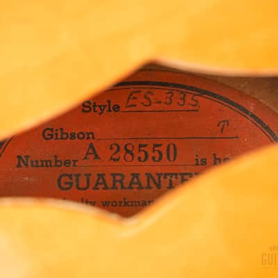 1958 Gibson ES-335 TDN Vintage Semi-Hollow Blonde Thin Top w/ PAFs, Case image 6