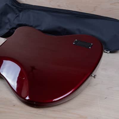 Fender JAB-EQ Left Handed Jaguar Bass CIJ 2008 Old Candy Apple Red w/ Bag image 13