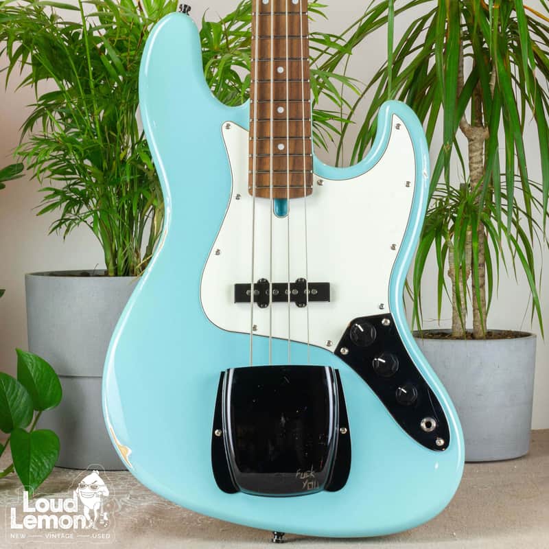 Bacchus BJB-1R Universe Series Jazz Bass 2000s Sonic Blue Relic image 1