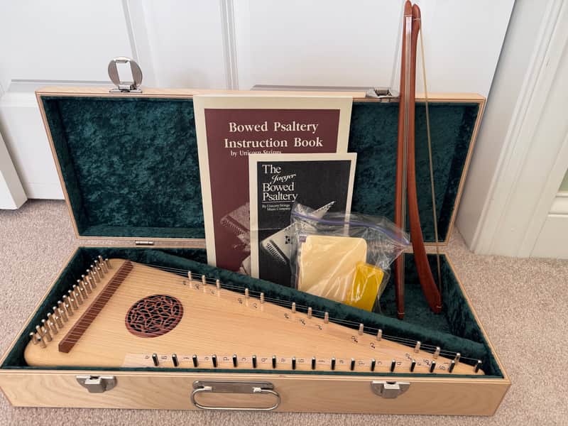 Unicorn Strings "Renaissance" 30-String Bowed Psaltery- Complete Kit w/ Birch Case image 1