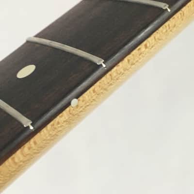 Vintage Fender Lefty Standard Stratocaster Neck 2001 Relic Strat Rosewood + Upgraded American Vintage Bone Nut image 7