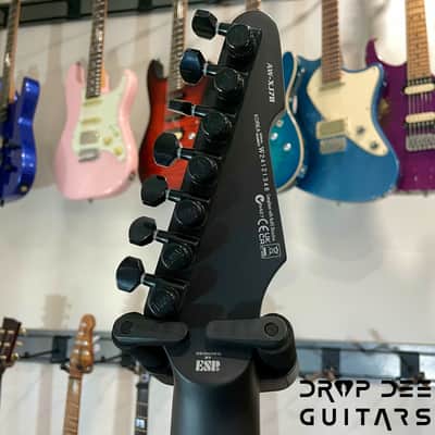 ESP LTD Alex Wade Signature AW-XJ7B Evertune Baritone 7-String Electric Guitar w/ Case (1348)-Open Grain Black Satin image 15