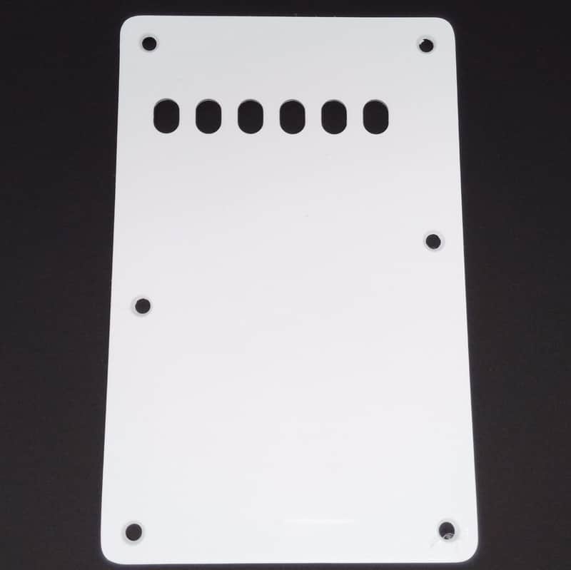 True Custom Shop® White Gloss Vintage Style 1ply 6 Hole Tremolo Spring Cover for Fender Stratocaster image 1