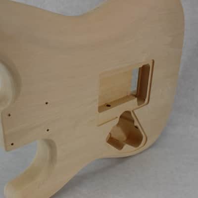 Unfinished Basswood HHH guitar body - fits Fender Strat Stratocaster neck Floyd Rose J978 image 7