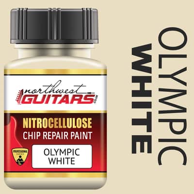 Olympic White Nitrocellulose Chip Repair guitar paint - 50ml image 1