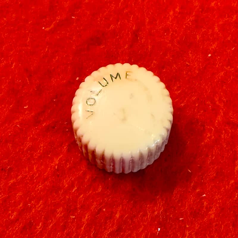 Silvertone Harmony Cupcake tone knob 1960 - Crème original vintage USA image 1