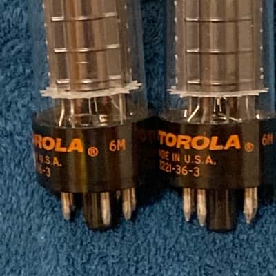 Sylvania 6V6 Power Tubes One Pair Tested 1960's image 4