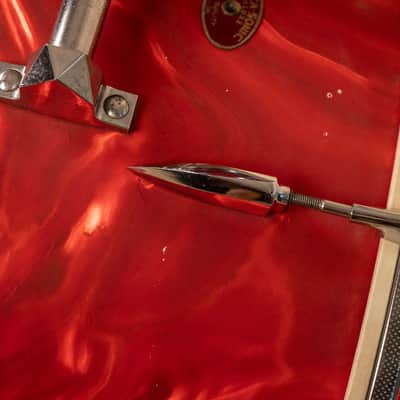 Vintage Mica-Sonic MIJ Red Satin Flame Drum Set image 16