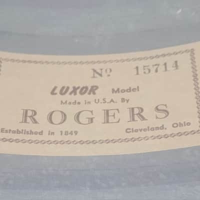 Rogers Luxor 14x5 Snare Drum 1960s - Jet Black Pearl image 9