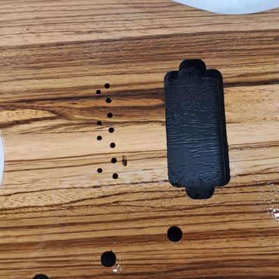 Finished Zebrawood HxH Xiphos body fits Ibanez (tm) Universe 7 string J2040 image 2