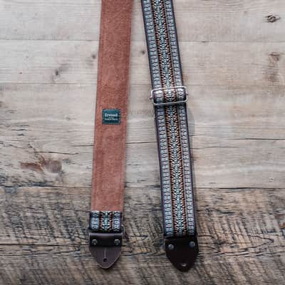 Vintage Blue 60s/70s Hippie Guitar Strap / Handmade in the UK / Case Candy image 2