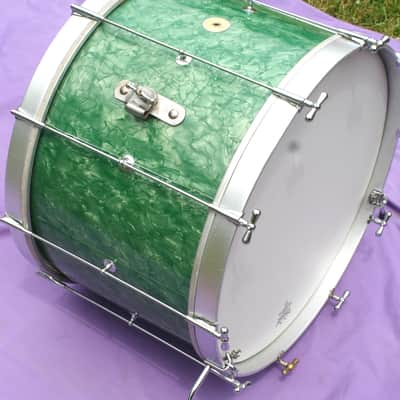 Rare 1960s VESPE combo bass drum in green marine pearl combo bass drum in green marine pearl image 2