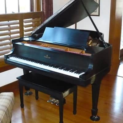 1917 Steinway Baby Grand Model M Satin Black image 1