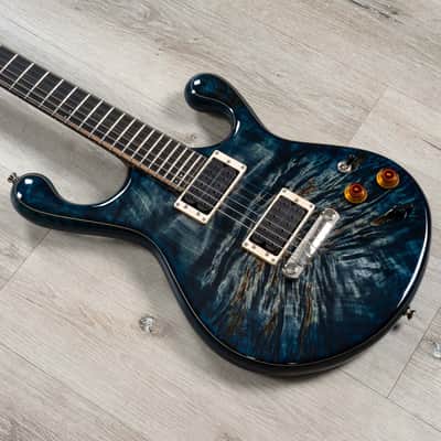 Fibenare Erotic Dalmat Blue Guitar, Ebony Fretboard, Poplar Burl, Tortoise Blue image 1
