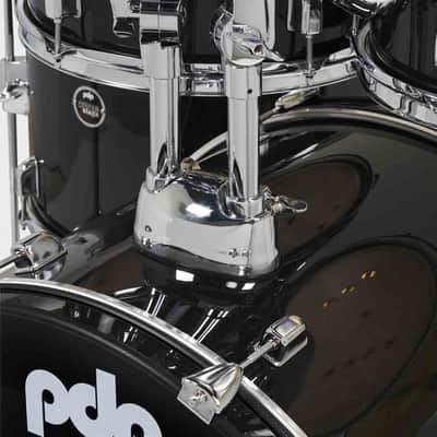 PDP Center Stage 5-Piece Drum Kit with Hardware and Cymbals (Iridescent Black Sparkle) image 2