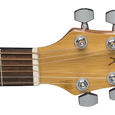 LUNA Woodland Bamboo Dread Acoustic Guitar NEW w/ Case image 5