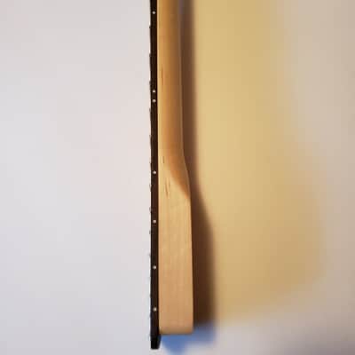 Left Handed 22 Fret Strat Style 25.5" Guitar Neck | Canadian Maple | Rosewood Fretboard | Bone Nut image 9