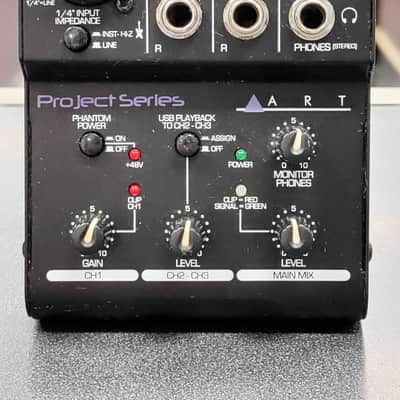 ART USB Mix Project Series 3-Channel Mic/Line Mixer with USB Interface 2013 - Present - Black image 1