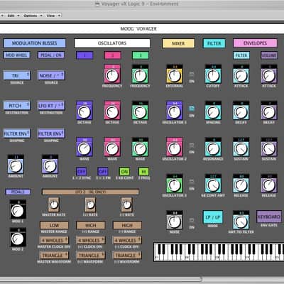VIRTUAL Moog Voyager editor / programmer - LOGIC v4 - X image 2