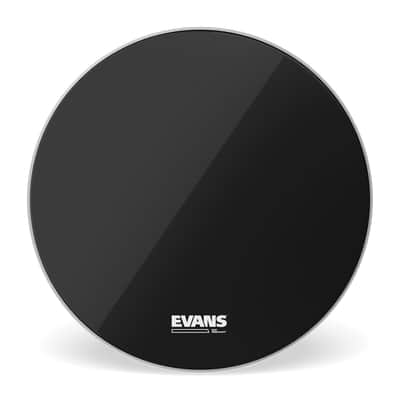 EVANS EQ3 Resonant Black Bass Drum Head, No Port, 22 Inch image 1