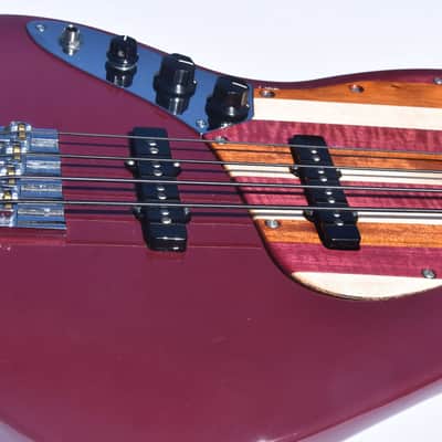 Ankh Instruments Left Hand, 4 string, Jazz Bass, Woodie, 2022, Midnight Wine image 11