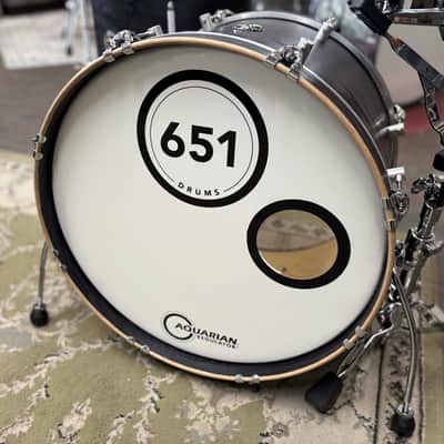 651 Drums Ash 3-Piece Drum Set (12-16-20) - Natural Black Stain image 8