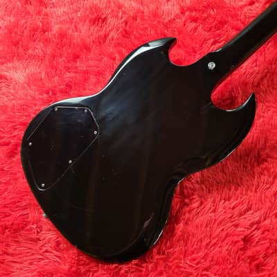 Super Rare Burny SG-75 AY Angus Young from AC/DC Artist Model - SG Standard - 1983 - Black - Made in Japan by Kasuga (Navigator & Heerby) MIJ image 12