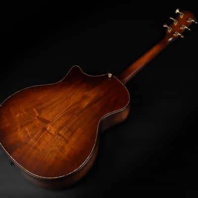 2022 Taylor Builder's Edition K24ce V-Class - Kona Burst | USA All Solid Grand Auditorium Acoustic Guitar Koa Beveled Armrest Cutaway ES-2 Pickup Paua Abalone Purfling | OHSC image 12