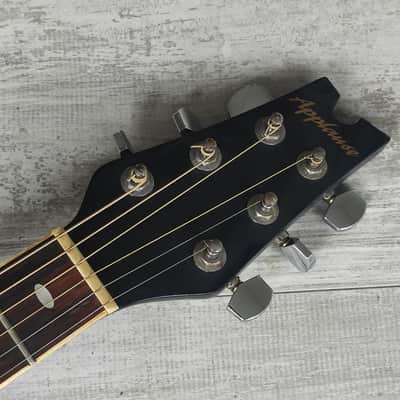 1990's Applause AE-38 Ovation Shaped Acoustic Guitar (Green Burst) image 8