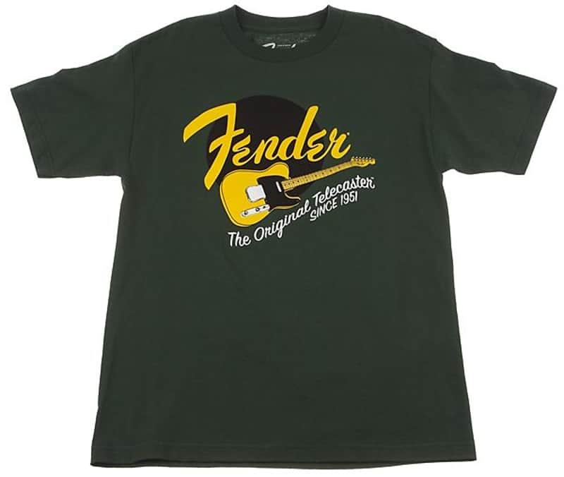 Fender Original Tele T-Shirt, Green, L 2016 image 3