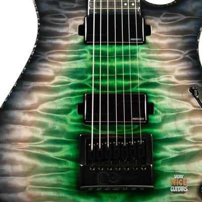 Mayones Regius 7 Baritone Evertune 2023 - Galaxy Eye Green Gloss image 2