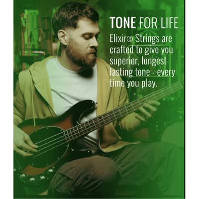 Elixir 80/20 Bronze 4-String Acoustic Long Scale Bass Strings w/ NANOWEB Technology - Light 45-100 image 3