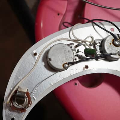 1985 Fender Precision Bass ‘62 Vintage Reissue PB62-55 Metallic Pink Japan MIJ Fujigen image 18