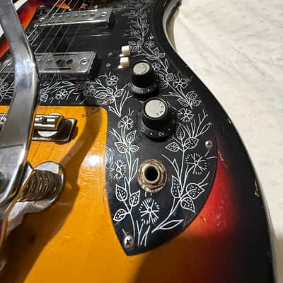Teisco Del Rey et 200 1960’s - Tulip Sunburst image 4